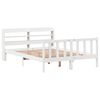 vidaXL Cadre de lit sans matelas blanc 140x190 cm bois de pin massif