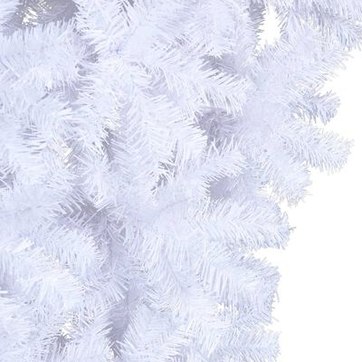 vidaXL Sapin de Noël artificiel renversé avec support Blanc 150 cm