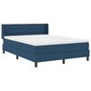vidaXL Lit &agrave; ressorts avec matelas Bleu fonc&eacute; 200 x 160 cm Polyester