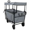 vidaXL Chariot de courses pliant avec freins Gris 105 x 56,5 x 116 cm