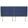 vidaXL T&ecirc;te de lit avec oreilles Bleu 163x23x118/128 cm Tissu