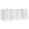 vidaXL Lit sur&eacute;lev&eacute; &agrave; gabions arqu&eacute; 200x100x100 cm Fer galvanis&eacute;