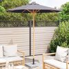 vidaXL Parasol de jardin Gris fonc&eacute; &Oslash; 270 x 260 cm Bambou