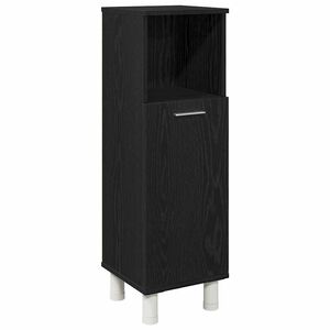 vidaXL Cabinet de salle de bain avec porte Ch&ecirc;ne noir 30 x 30 x 95 cm