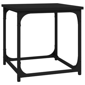 vidaXL Table d'appoint Noir 40x40x40 cm Bois d'ing&eacute;nierie