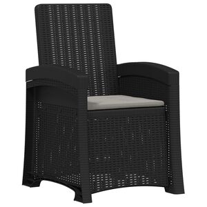 vidaXL Chaise de jardin inclinable imitant le rotin
