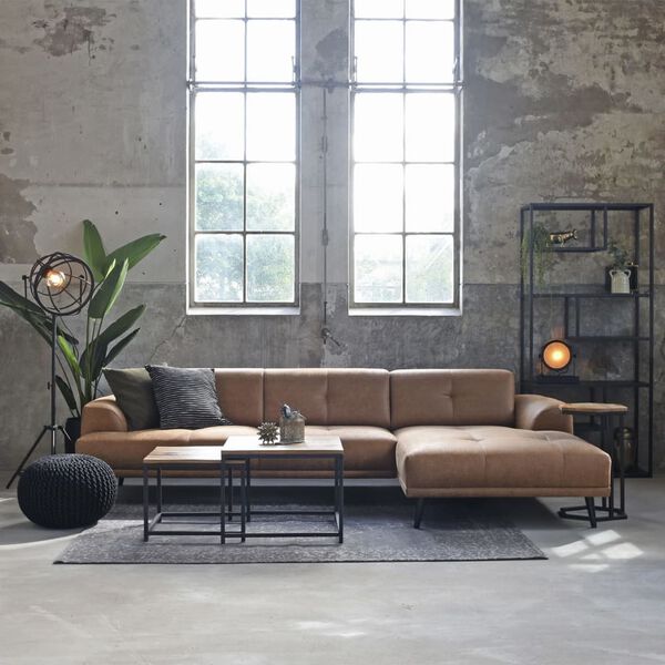 LABEL51 Pouf tricot&eacute; Coton M Noir