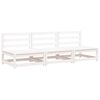 vidaXL Canap&eacute;s de jardin sans accoudoirs 3 pcs blanc bois pin massif