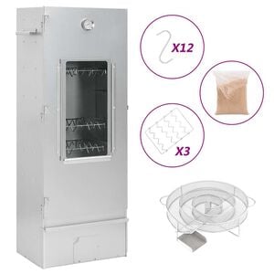 vidaXL Fumoir &agrave; four &agrave; BBQ g&eacute;n&eacute;rateur de fum&eacute;e froide acier galvanis&eacute;