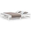 vidaXL Lit coulissant sans matelas blanc 75x190 cm