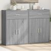 vidaXL Buffets 2 pcs sonoma gris 60x30x84 cm bois d'ing&eacute;nierie