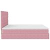 vidaXL Cadre de lit ottoman avec matelas rose 160x200 cm velours