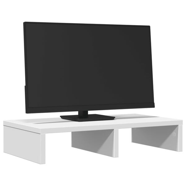 vidaXL Support de moniteur blanc 50x27x10 cm bois d'ingénierie