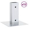 vidaXL Bases de poteau carr&eacute;es 12 pcs argent 51x51 mm acier galvanis&eacute;