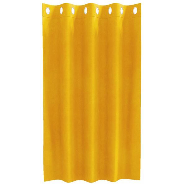 vidaXL Rideaux occultants 2 pcs Jaune moutarde 140 x 140 cm Velours