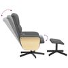 vidaXL Fauteuil de massage inclinable et repose-pieds gris fonc&eacute; tissu