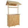 vidaXL Table de bar ext&eacute;rieure Naturel 115 x 95 x 214 cm Bambou