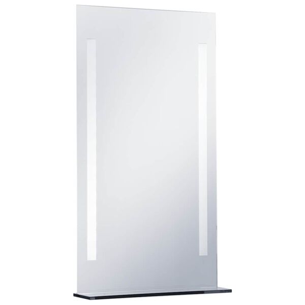 vidaXL Miroir mural &agrave; LED pour salle de bains avec &eacute;tag&egrave;re 60x100 cm