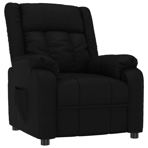 vidaXL Fauteuil inclinable Noir Similicuir