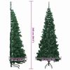 vidaXL Arbre de No&euml;l artificiel d'angle Vert 240 cm PVC et m&eacute;tal