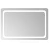 vidaXL Miroir de salle de bain LED Transparent 90 x 60 cm verre tremp&eacute;
