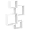vidaXL &Eacute;tag&egrave;res Cube Murales Montage mural Blanc 64 x 13,5 x 91,5 cm