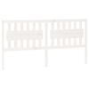 vidaXL T&ecirc;te de lit Blanc 185,5x4x100 cm Bois massif de pin