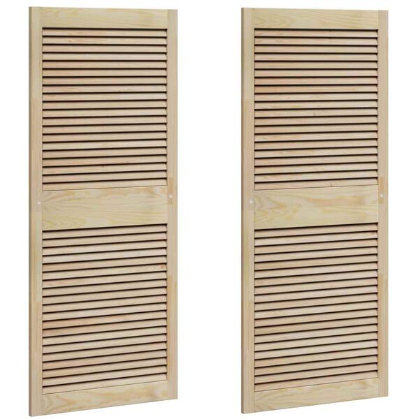 vidaXL Porte de Cabinet avec porte 2 pcs Naturel 140,5 x 2,1 x 59,5 cm