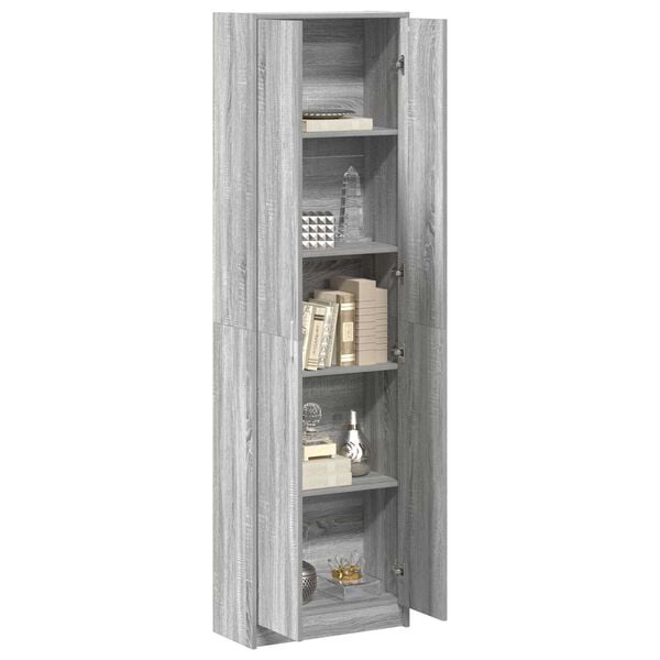 vidaXL Armoire Gris Sonoma 55 x 25 x 189 cm Bois d'ingénierie