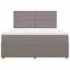 vidaXL Sommier &agrave; lattes de lit avec matelas Taupe 180x200 cm Tissu