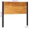 vidaXL T&ecirc;te de lit 120 cm bois massif d'acacia et fer