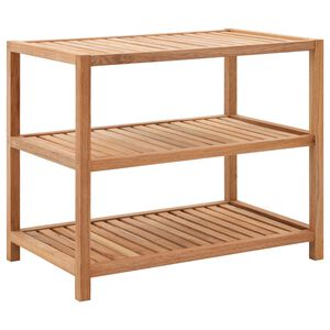 vidaXL &Eacute;tag&egrave;re de salle de bain Bois de noyer massif 65x40x55 cm