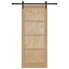vidaXL Porte coulissante ORKDAL Marron 86 x 211 cm Bois de pin massif