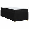 vidaXL Cadre de lit avec matelas Noir 90 x 190 cm tissu