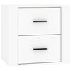 vidaXL Table de chevet murale Blanc 50x36x47 cm