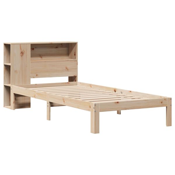 vidaXL Lit bibliothèque sans matelas 100x200 cm bois massif de pin