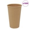 vidaXL Tasses &agrave; caf&eacute; en papier 1000 pcs 16oz 400ml marron