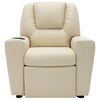 vidaXL Fauteuil inclinable enfants Similicuir Blanc cr&egrave;me