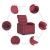vidaXL Fauteuil inclinable rouge bordeaux tissu