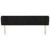 vidaXL T&ecirc;te de lit avec oreilles Noir 163x23x78/88 cm Velours