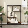 vidaXL Biblioth&egrave;que ch&ecirc;ne fum&eacute; 81x36x115 cm bois ing&eacute;nierie et acier