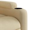 vidaXL Fauteuil inclinable de massage en tissu cr&egrave;me