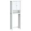 vidaXL Rangement au-dessus de la cuvette BERG blanc bois massif