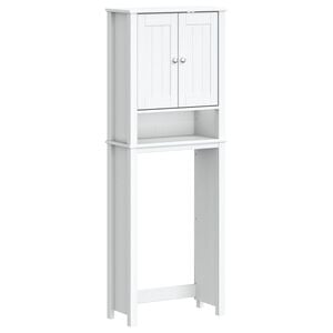 vidaXL Rangement au-dessus de la cuvette BERG blanc bois massif