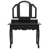 vidaXL Ensemble de coiffeuse et tabouret Noir 100x40x146 cm Paulownia