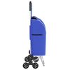 vidaXL Trolley de shopping Bleu 39,5 x 33 x 93 cm Tissu Oxford