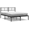 vidaXL Cadre de lit m&eacute;tal sans matelas avec t&ecirc;te de lit noir 140x190cm