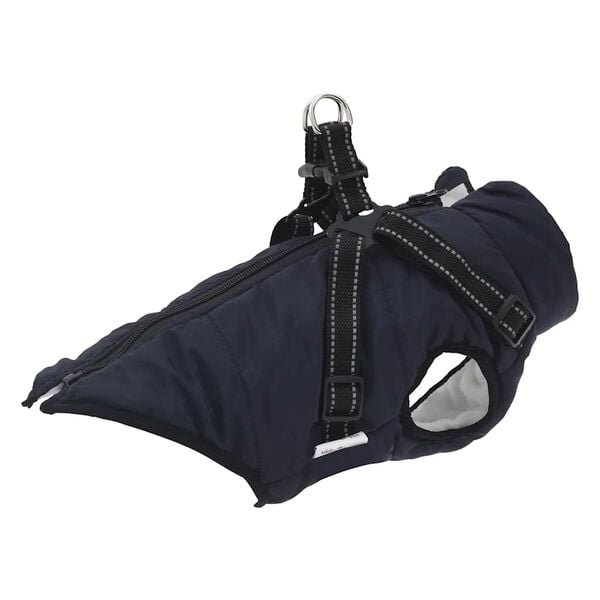 vidaXL Manteau pour chiens avec harnais imperm&eacute;able r&eacute;fl&eacute;chissant L28
