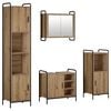 vidaXL Ensemble d'armoire de salle de bain 4 pc Ch&ecirc;ne artisanal