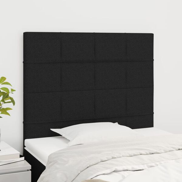 vidaXL Tête de lit Noir 90x5x118/128 cm Tissu